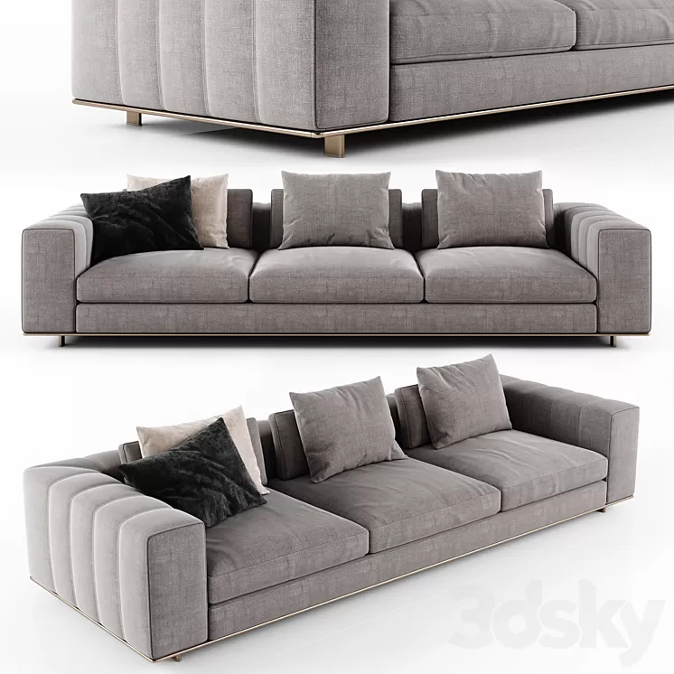 Minotti FREEMAN DUVET 3 seater sofa 3D Model
