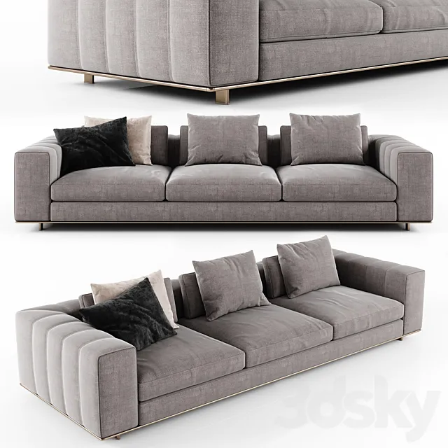 Minotti FREEMAN DUVET 3 seater sofa 3DModel Minotti FREEMAN DUVET 3 seater sofa 3DModel