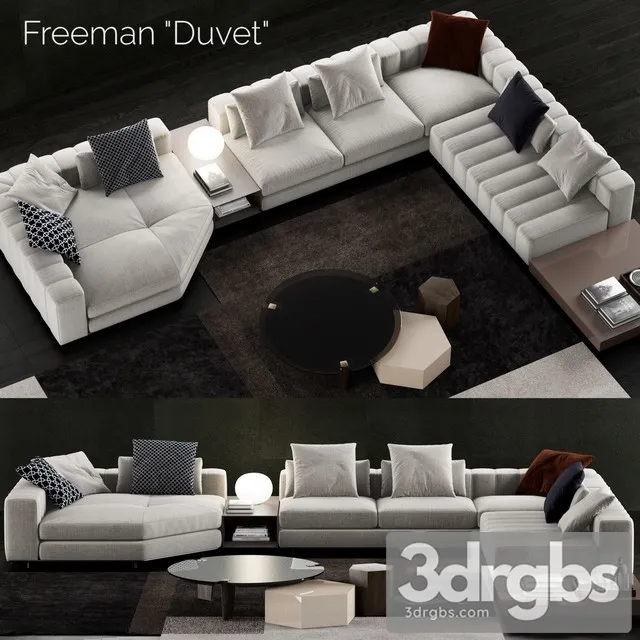 Minotti Freeman Duvet Sofa 3D Model Download Minotti Freeman Duvet Sofa 3D Model Download