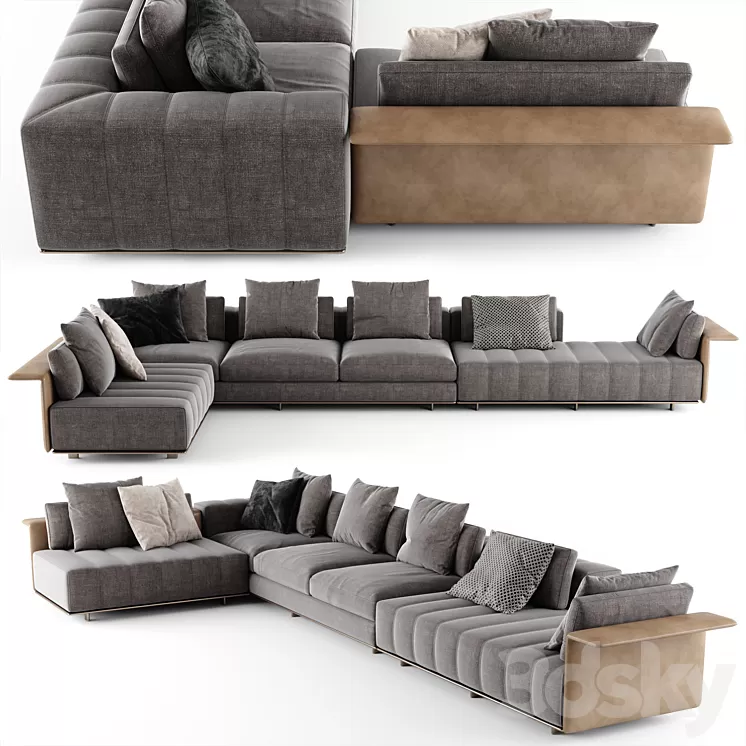 Minotti FREEMAN DUVET sofa_03 3D Model Minotti FREEMAN DUVET sofa_03 3D Model