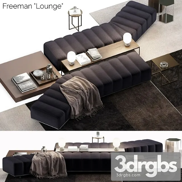 Minotti freeman lounge 2 3D Model Download