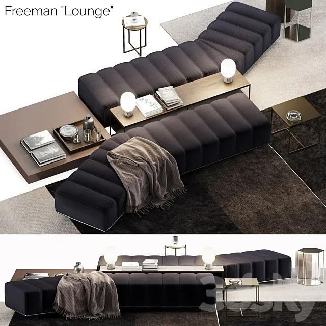 Minotti Freeman Lounge 3DModel Minotti Freeman Lounge 3DModel