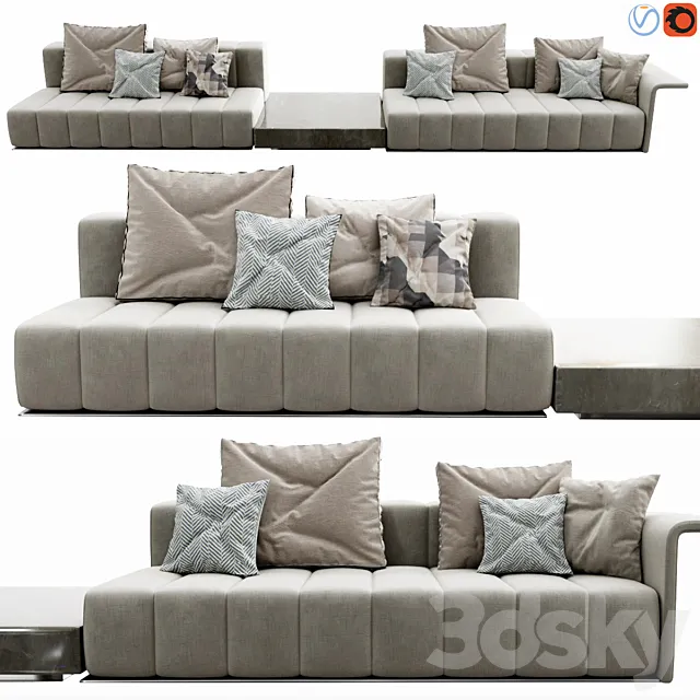 Minotti Freeman Lounge Arrangement 05 3DModel