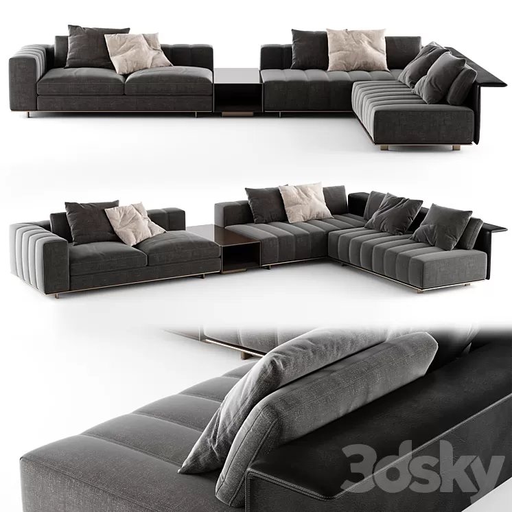Minotti Freeman Sofa 08 3D Model Minotti Freeman Sofa 08 3D Model