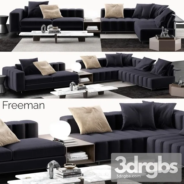 Minotti Freeman Sofa 3D Model Download Minotti Freeman Sofa 3D Model Download