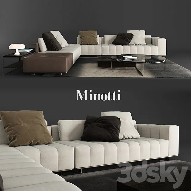 Minotti FREEMAN TAILOR 3DModel Minotti FREEMAN TAILOR 3DModel