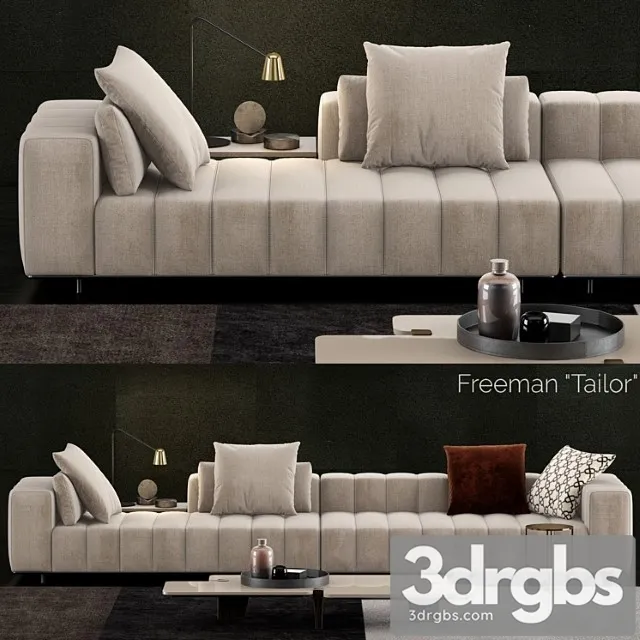 Minotti freeman tailor sofa 1 2 3D Model Download Minotti freeman tailor sofa 1 2 3D Model Download