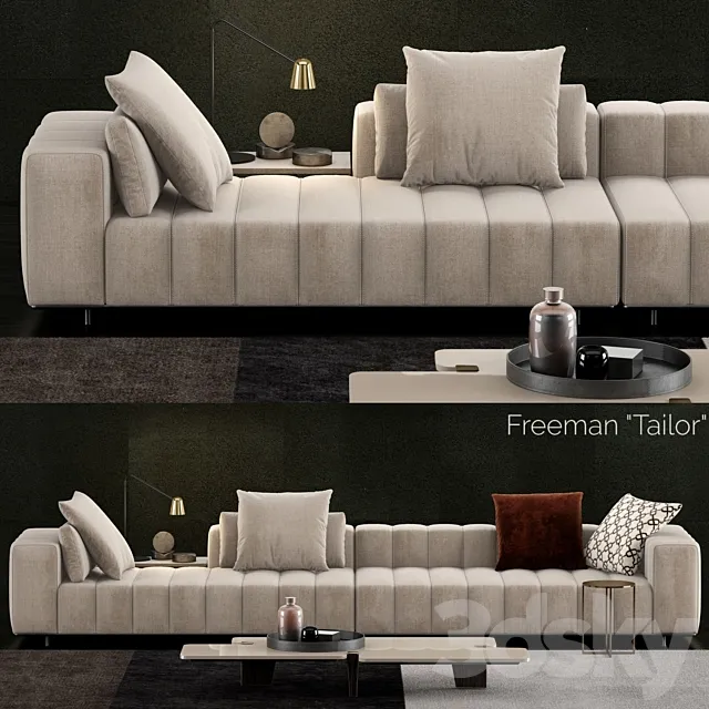 Minotti Freeman Tailor Sofa 1 3DModel Minotti Freeman Tailor Sofa 1 3DModel