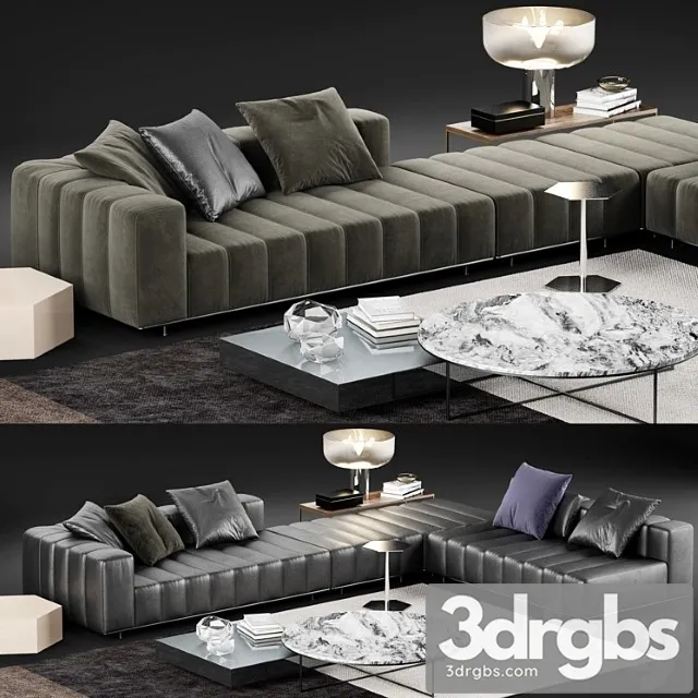 Minotti freeman tailor sofa 3 2 3D Model Download Minotti freeman tailor sofa 3 2 3D Model Download