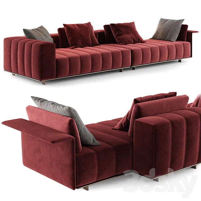 Minotti FREEMAN TAILOR Sofa 3D Model Minotti FREEMAN TAILOR Sofa 3D Model