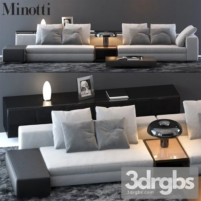 Minotti Funiture Set YANG Sofa 3D Model Download Minotti Funiture Set YANG Sofa 3D Model Download