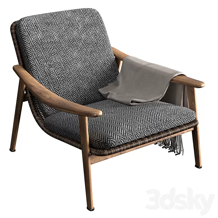 Minotti fynn armchair 3D Model Minotti fynn armchair 3D Model