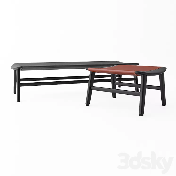 Minotti fynn bench 3D Model Minotti fynn bench 3D Model