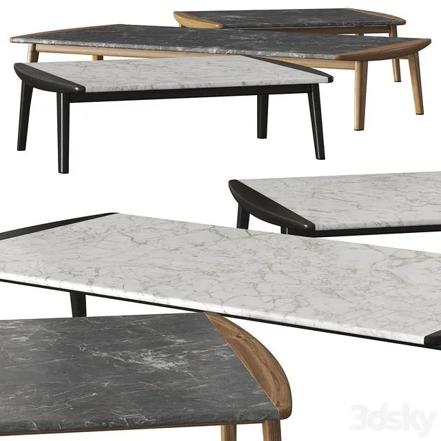 Minotti Fynn Coffee Tables & Outdoor 3D Model