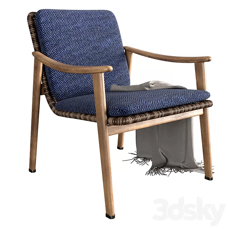 Minotti fynn little armchair 3D Model Minotti fynn little armchair 3D Model