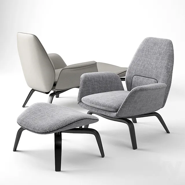 Minotti Gilliam Armchair 3D Model Minotti Gilliam Armchair 3D Model