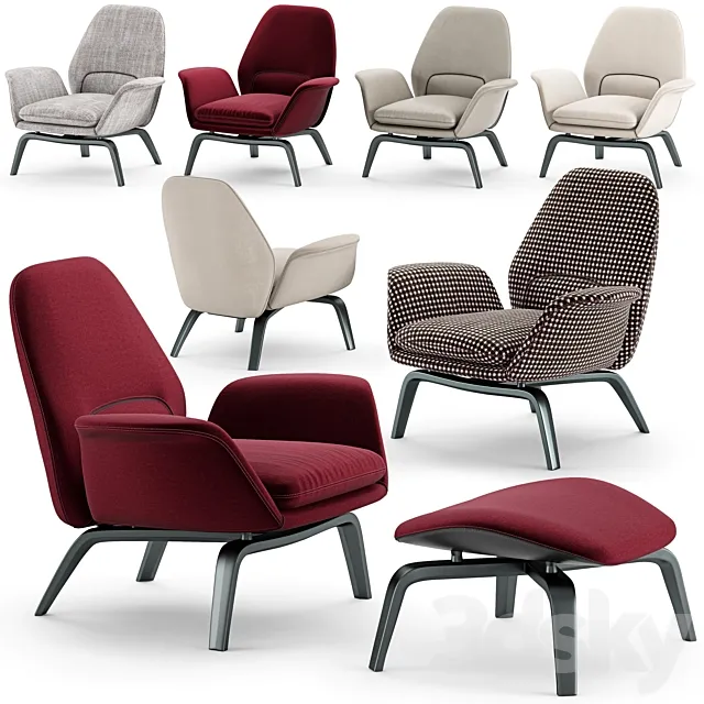 Minotti Gilliam Armchair 3DModel Minotti Gilliam Armchair 3DModel