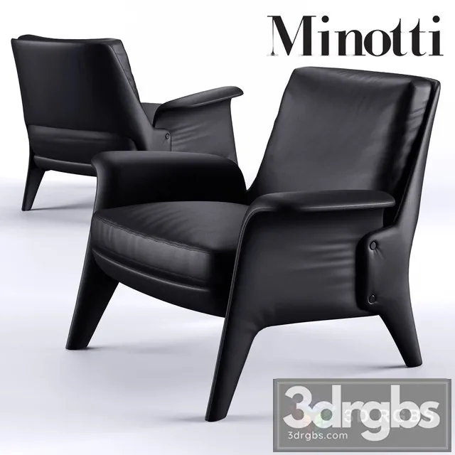 Minotti Glover Armchair 3D Model Download Minotti Glover Armchair 3D Model Download
