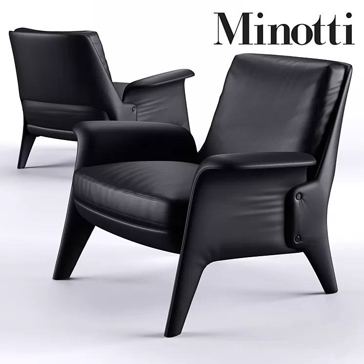 Minotti Glover Armchair 3D Model Minotti Glover Armchair 3D Model