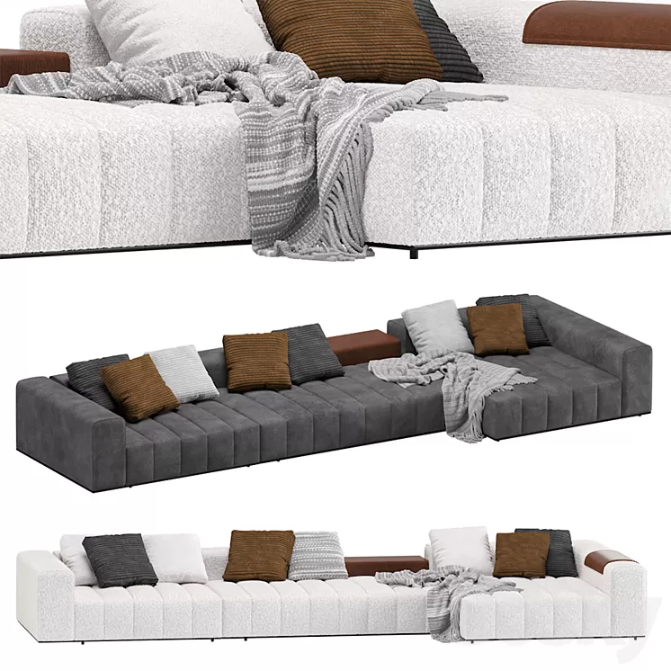 Minotti Goodman Modular Sofa 03 3D Model Free Download