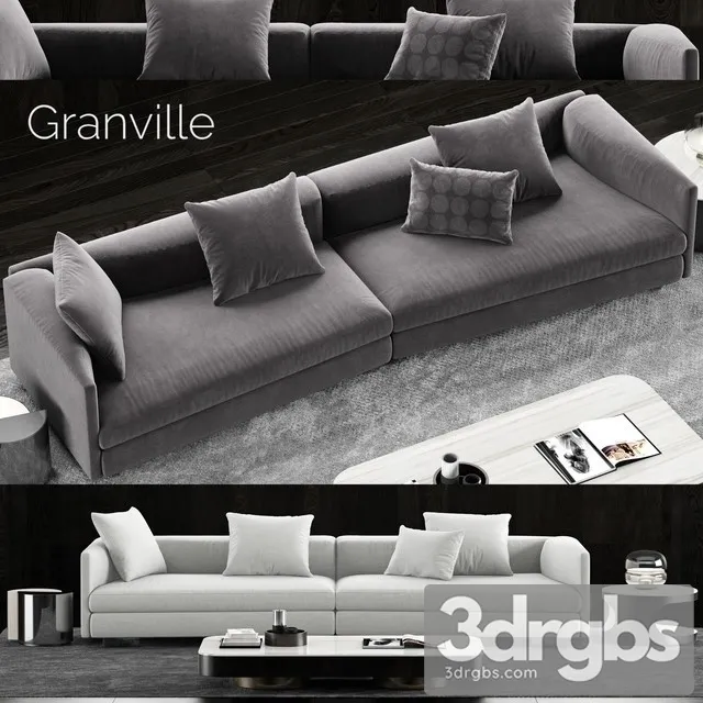 Minotti Granville Sofa 01 3D Model Download Minotti Granville Sofa 01 3D Model Download