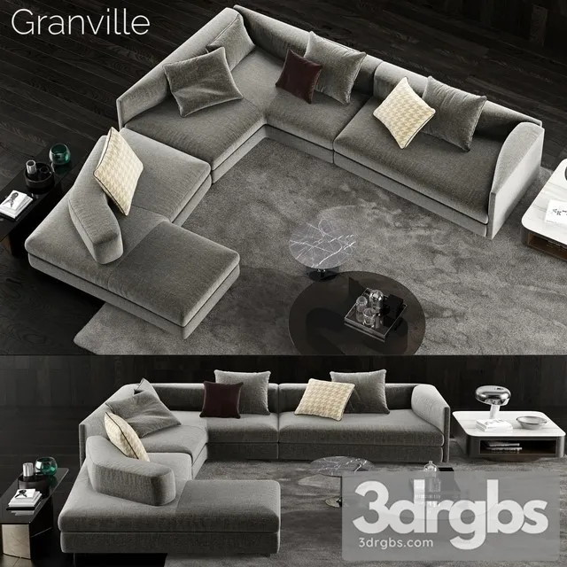 Minotti Granville Sofa 02 3D Model Download Minotti Granville Sofa 02 3D Model Download