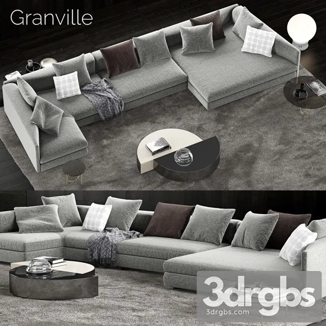 Minotti Granville Sofa 03 3D Model Download Minotti Granville Sofa 03 3D Model Download