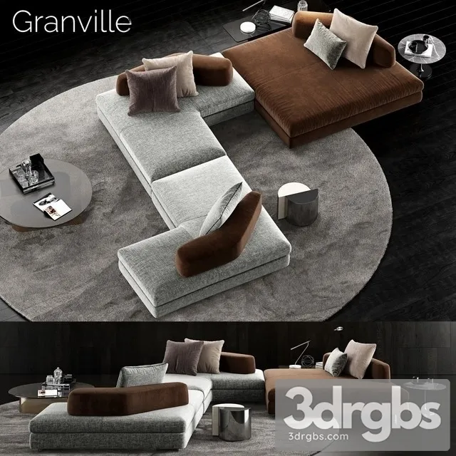 Minotti Granville Sofa 04 3D Model Download Minotti Granville Sofa 04 3D Model Download