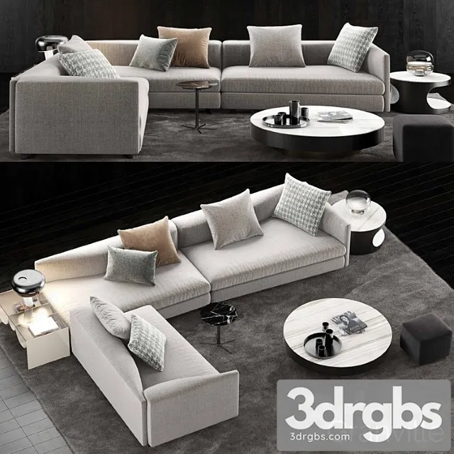 Minotti granville sofa 5 2 3D Model Download Minotti granville sofa 5 2 3D Model Download