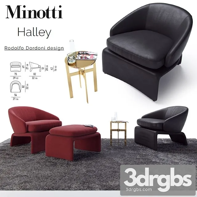 minotti halley 3D Model Download minotti halley 3D Model Download