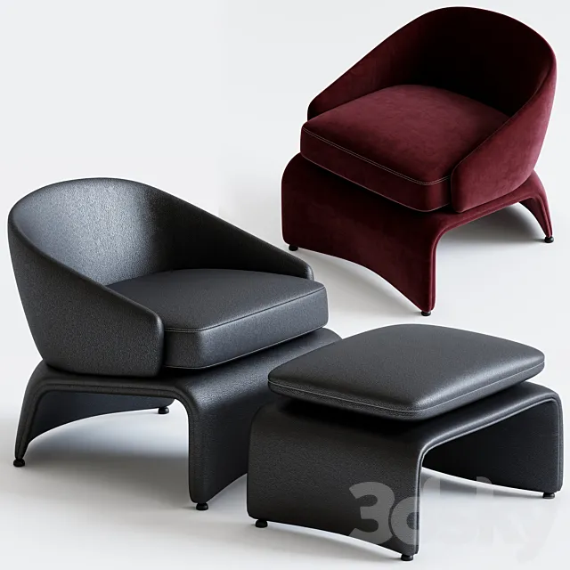 Minotti halley 3D Model Minotti halley 3D Model