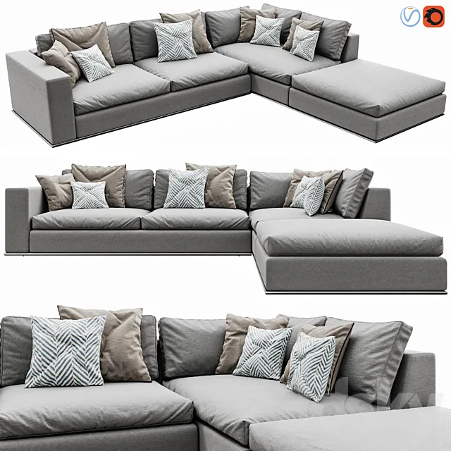 Minotti Hamilton Arrangement 05 3D Model