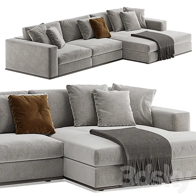 Minotti Hamilton corner sofa 3DModel Minotti Hamilton corner sofa 3DModel