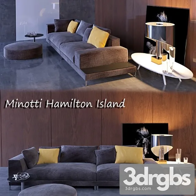 Minotti Hamilton Island 1 3D Model Download Minotti Hamilton Island 1 3D Model Download