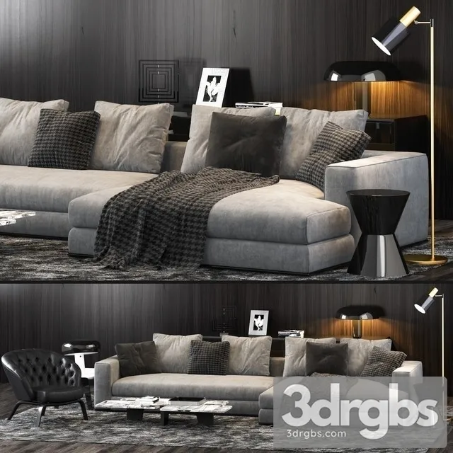 Minotti Hamilton Sofa 02 3D Model Download Minotti Hamilton Sofa 02 3D Model Download