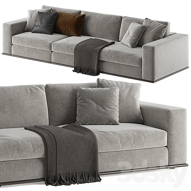 Minotti hamilton sofa 3D Model Minotti hamilton sofa 3D Model