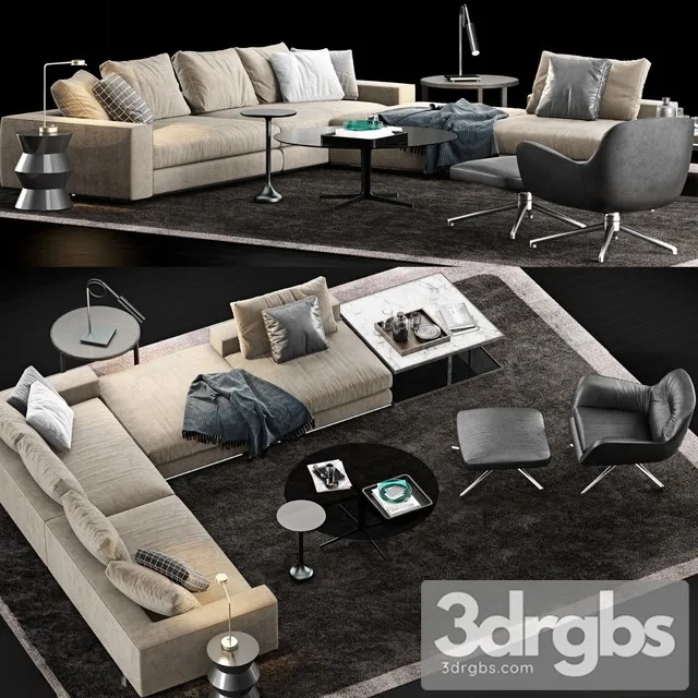Minotti Hamilton Sofa 3D Model Download Minotti Hamilton Sofa 3D Model Download