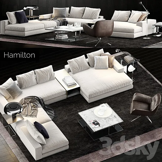 Minotti Hamilton Sofa 3DModel Minotti Hamilton Sofa 3DModel