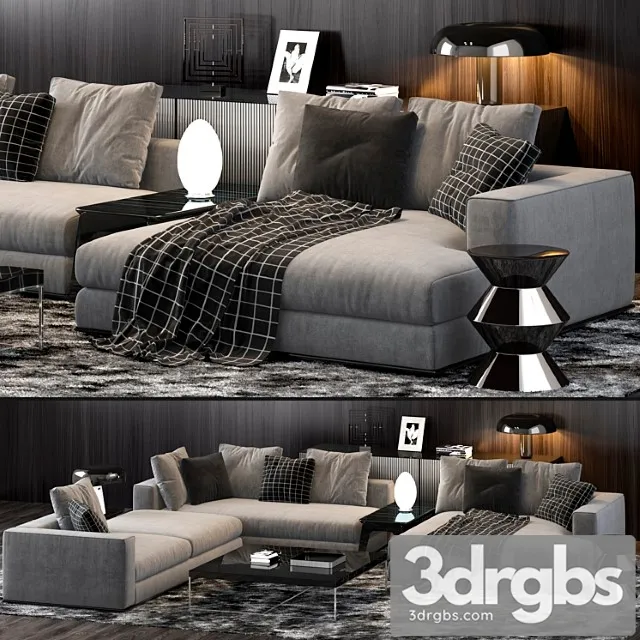 Minotti hamilton sofa_1 2 3D Model Download Minotti hamilton sofa_1 2 3D Model Download