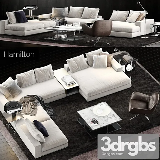Minotti hamilton sofa_2 2 3D Model Download Minotti hamilton sofa_2 2 3D Model Download