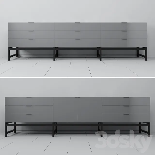 Minotti. Harvey horizontal sideboard 3DModel Minotti. Harvey horizontal sideboard 3DModel