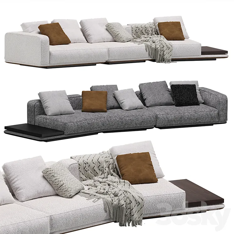 Minotti Horizonte Modular Sofa 08 3D Model Free Download