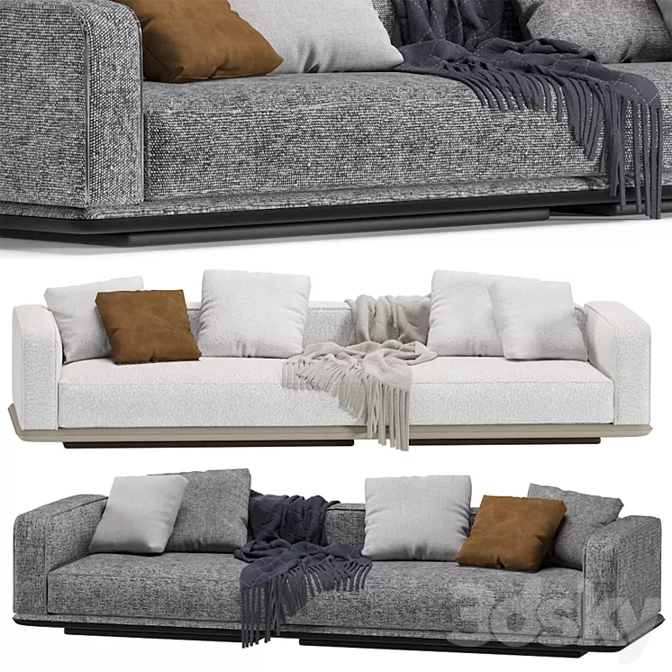 Minotti HORIZONTE Modular Sofa 3D Model Minotti HORIZONTE Modular Sofa 3D Model