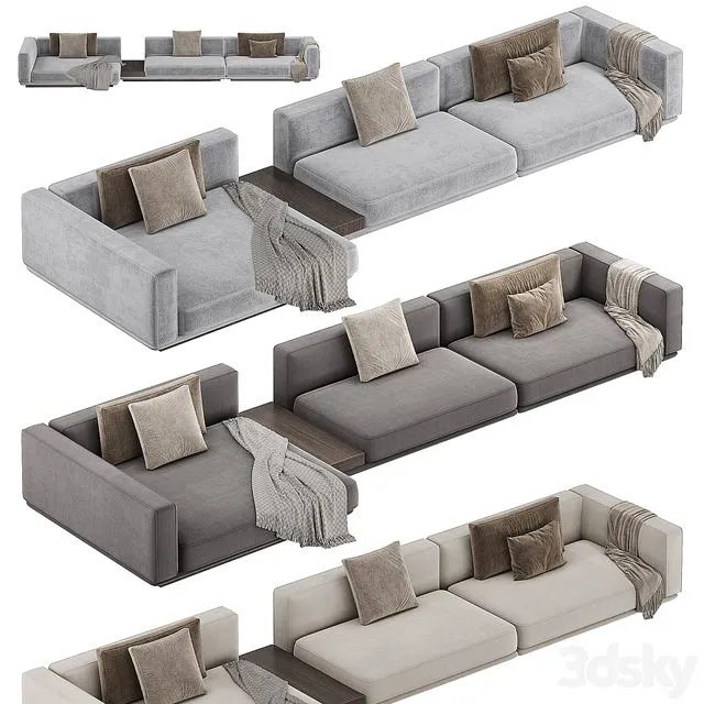 Minotti Horizonte Sofa 2 3D Model Minotti Horizonte Sofa 2 3D Model