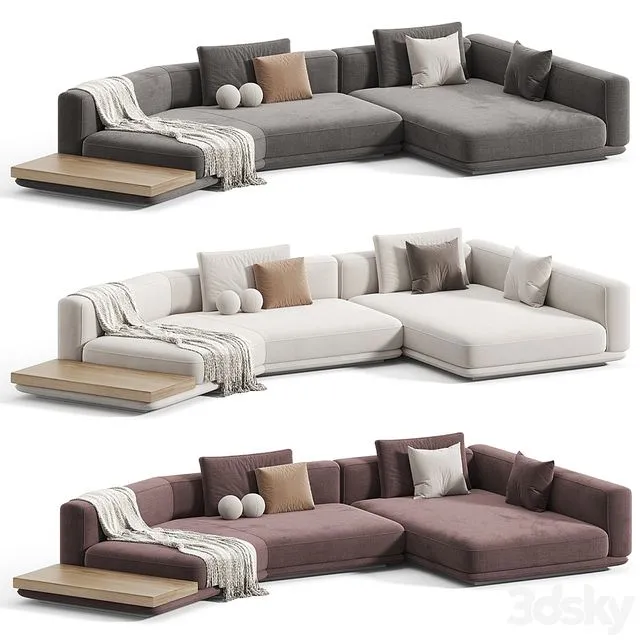 Minotti Horizonte Sofa 3 3D Model Minotti Horizonte Sofa 3 3D Model