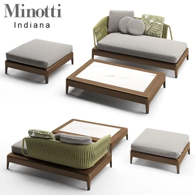 Minotti indiana 3D Model Minotti indiana 3D Model