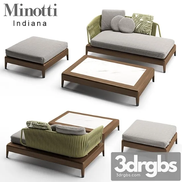 Minotti indiana 3D Model Download
