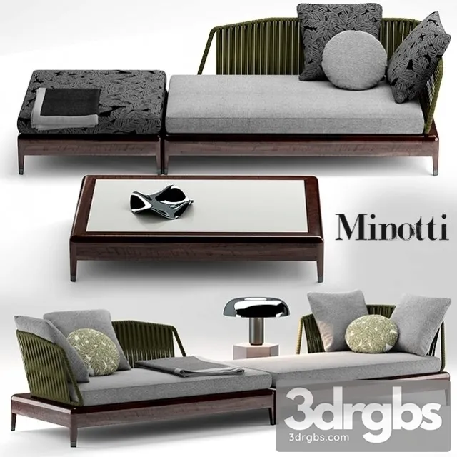 Minotti Indiana Sofa 01 3D Model Download Minotti Indiana Sofa 01 3D Model Download