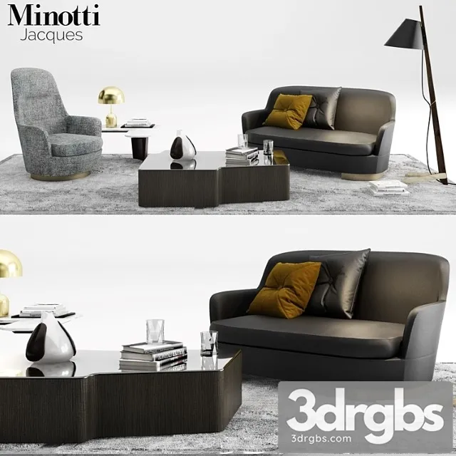 Minotti jacques sofa set 01 2 3D Model Download Minotti jacques sofa set 01 2 3D Model Download