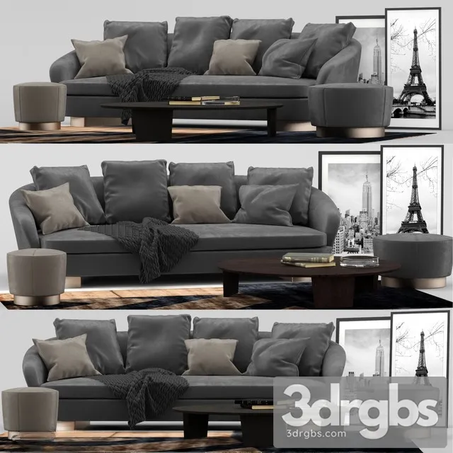 Minotti Jacques Sofa Set 901 3D Model Download Minotti Jacques Sofa Set 901 3D Model Download